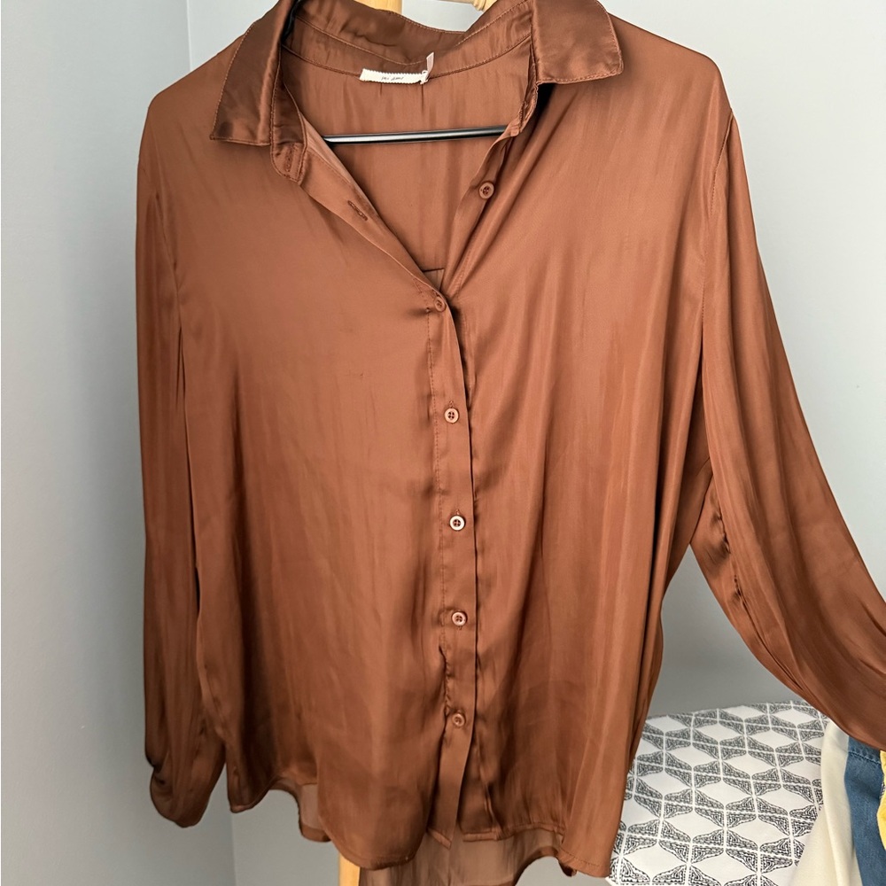 Silky Brown Women's Top